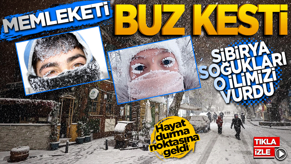 Memleket Buz Kesti: Sibirya Soğukları o ilimizi Vurdu, Hayat Durma Noktasına Geldi!
