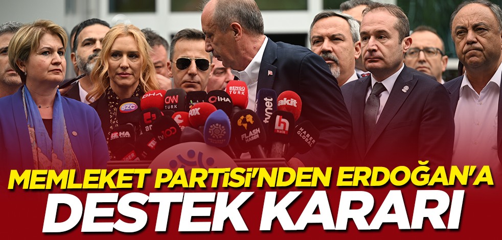 Memleket Partisi'nden Erdoğan'a destek kararı