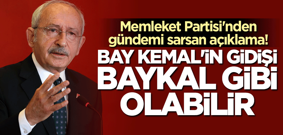 Memleket Partisi'nden gündemi sarsan açıklama: Kılıçdaroğlu hakkında kaset söylentileri var