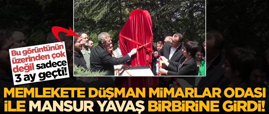 Memlekete düşman Mimarlar Odası ile Mansur Yavaş birbirine girdi
