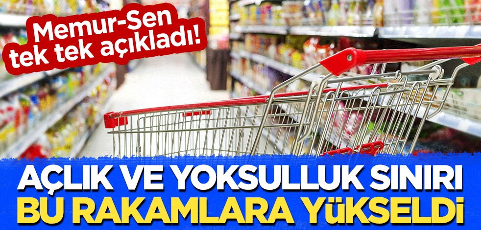 Memur-Sen tek tek açıkladı! Açlık ve yoksulluk sınırı bu rakamlara yükseldi