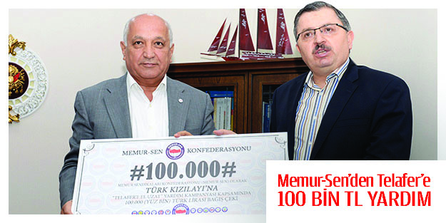 Memur-Sen’den Telafer’e 100 Bin TL Yardım