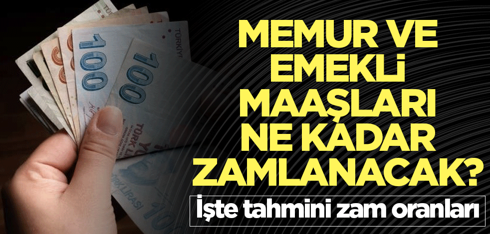 Memur ve emekli maaşları ne kadar zamlanacak? İşte tahmini zam oranları