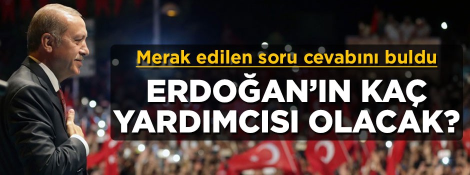 Merak edilen soru cevabını buldu! Cumhurbaşkanı Erdoğan'ın kaç yardımcısı olacak?