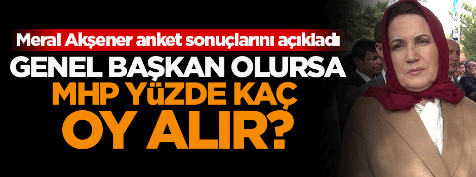 Meral Akşener alacağı oyu açıkladı
