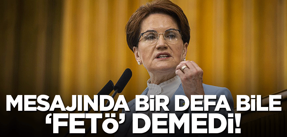Meral Akşener şaşırtmadı... İçinde FETÖ olmayan 15 Temmuz mesajı!