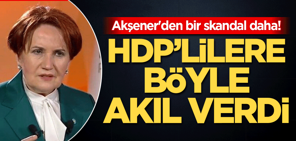 Meral Akşener'den bir skandal daha! HDP'lilere böyle akıl verdi