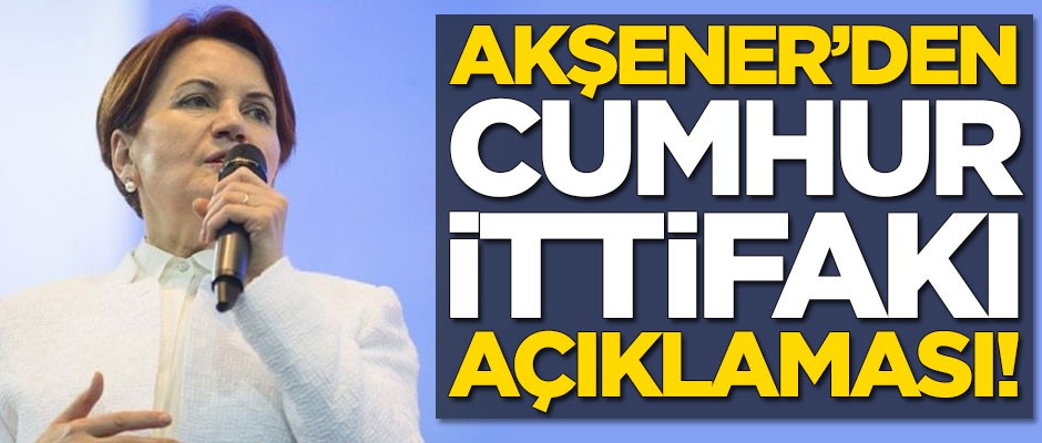 Meral Akşener'den Cumhur İttifakı açıklaması: Onca kalabalık içinde...