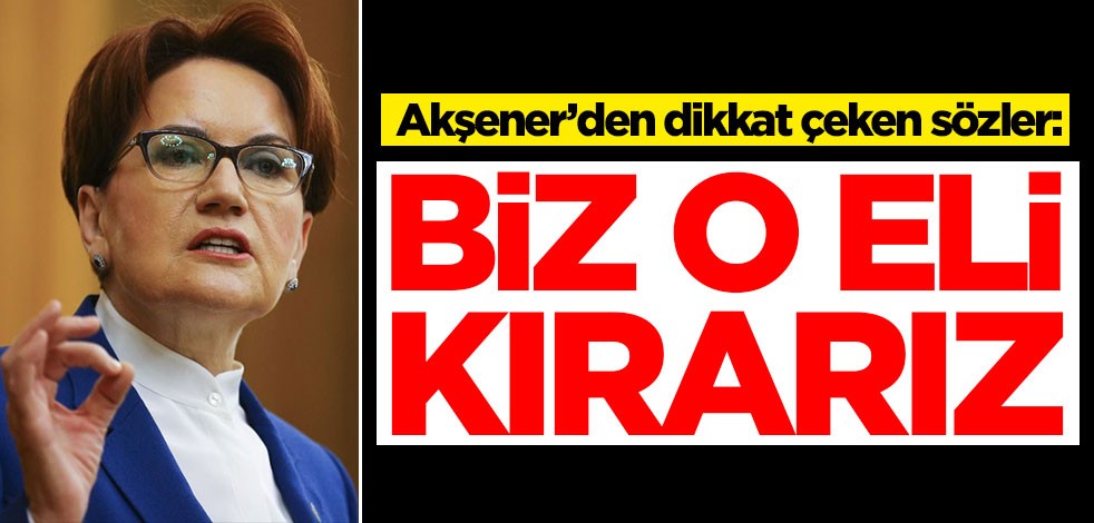 Meral Akşener’den dikkat çeken sözler: Biz o eli kırarız