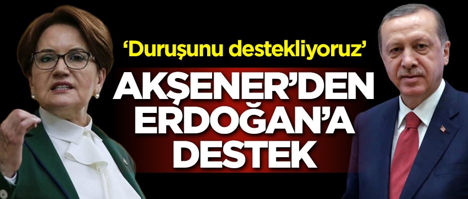Meral Akşener'den Erdoğan'a destek: Duruşunu destekliyoruz