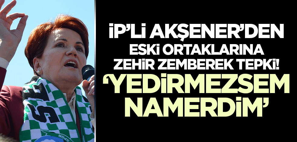 Meral Akşener'den eski ortaklarına zehir zemberek tepki! 'Utanmadan arlanmadan bunu istediler'