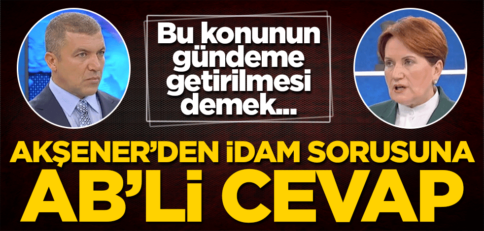Meral Akşener'den 'İdam' sorusuna AB'li cevap