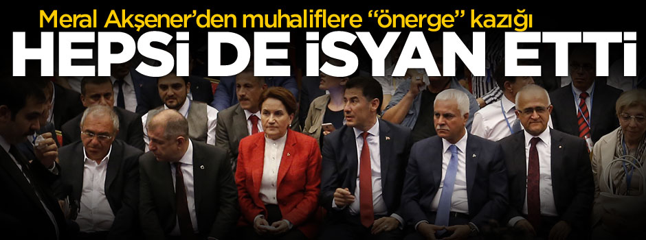 Meral Akşener'den muhaliflere "önerge" kazığı