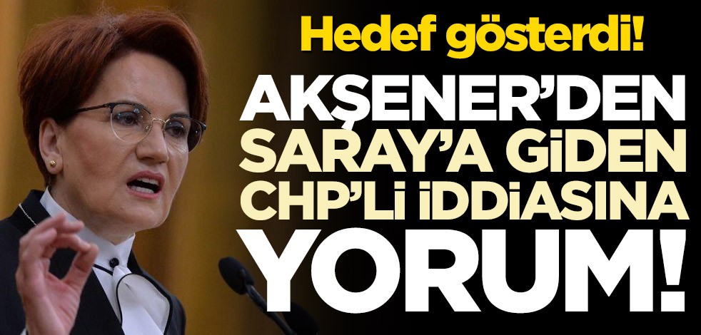 Meral Akşener’den Saray'a giden CHP’li iddiasına yorum!