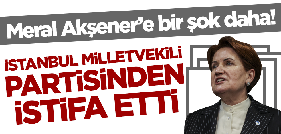 Meral Akşener'e bir şok daha! İstanbul Milletvekili istifa etti