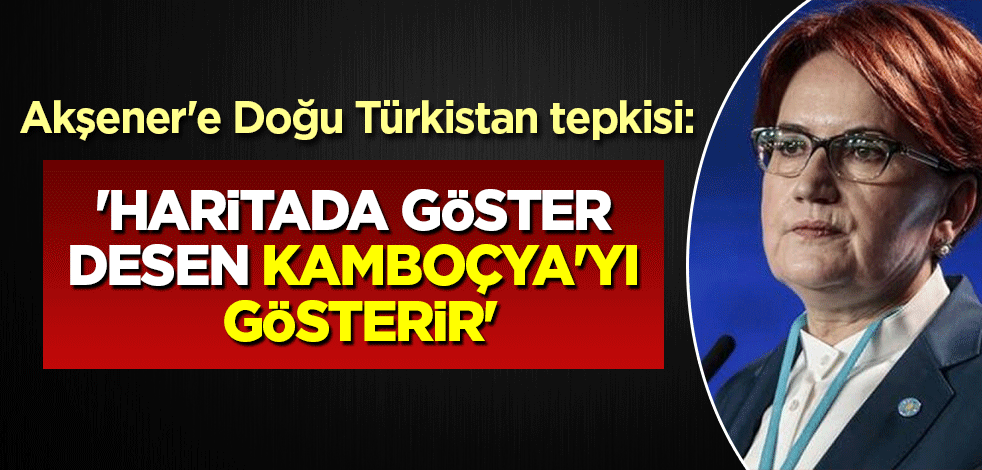 Meral Akşener'e Doğu Türkistan tepkisi: 'Haritada göster desen Kamboçya'yı gösterir'