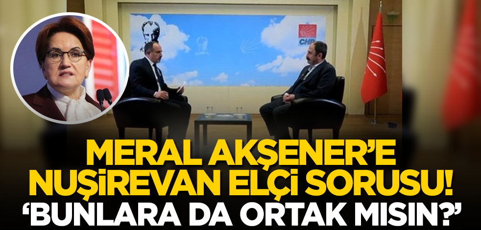 Meral Akşener'e Nuşirevan Elçi sorusu! "Akşener bunlara da ortak mı?"