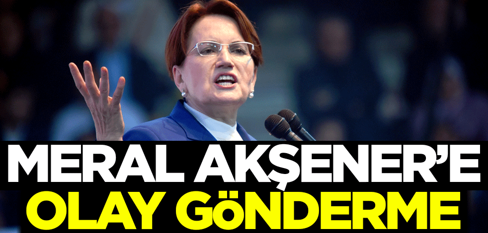 Meral Akşener'e olay gönderme!
