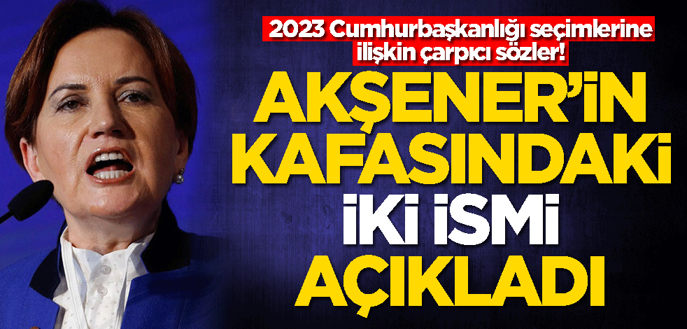 Meral Akşener’in cumhurbaşkanlığı seçimlerinde iki adayı var!