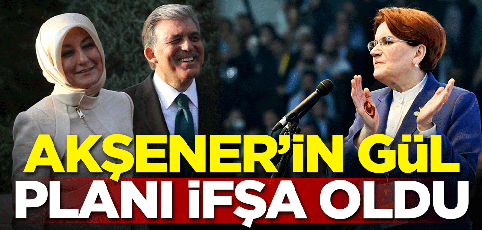 Meral Akşener'in Gül planı ifşa oldu!