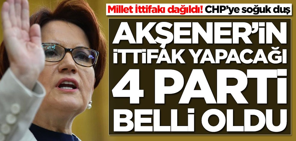 Meral Akşener'in ittifak yapacağı 4 parti belli oldu