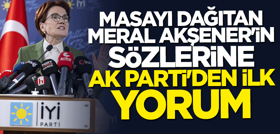 Meral Akşener'in sözlerine AK Parti'den ilk yorum