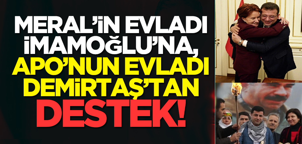 Meral’in evladı İmamoğlu’na, Apo’nun evladı Demirtaş’tan destek!