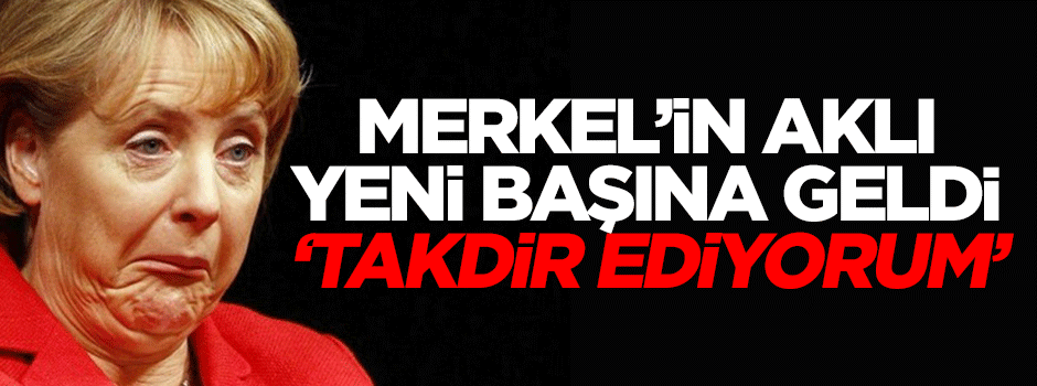 Merkel: Türkiye'nin yaptıklarını takdir ediyorum