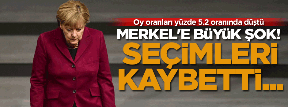 Merkel'e büyük şok! Seçimleri kaybetti...
