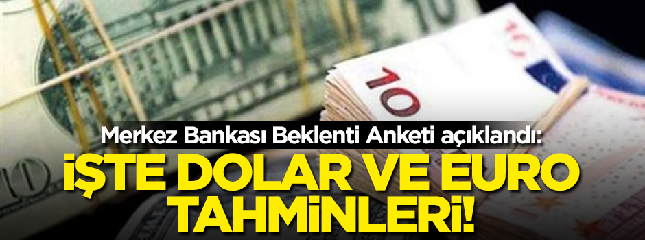 Merkez Bankası Beklenti Anketi açıklandı! İşte dolar ve euro tahminleri