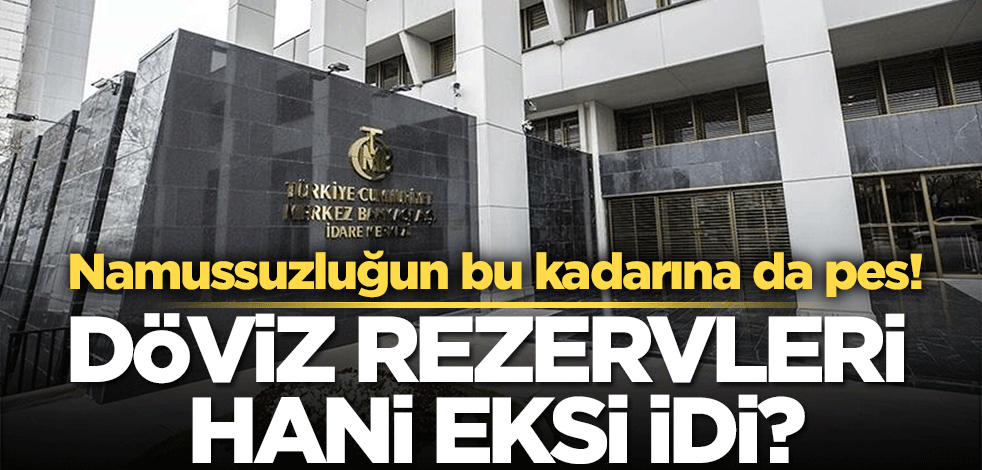 Merkez Bankası rezervleri eksi ise aylık 12 milyar dolar nasıl satılıyor ahlaksızlar?