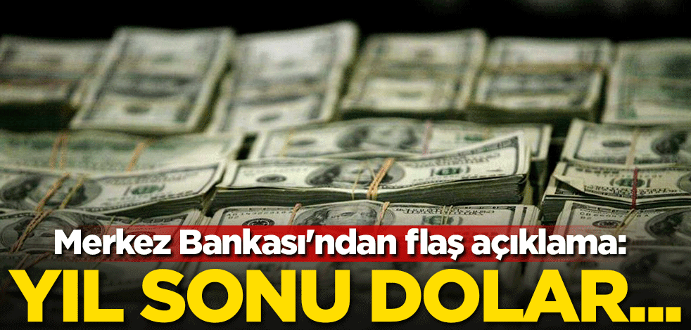Merkez Bankası'ndan flaş açıklama: Yıl sonu dolar...