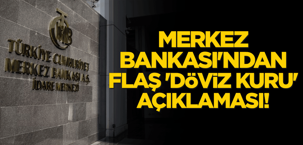 Merkez Bankası'ndan flaş 'döviz kuru' açıklaması!