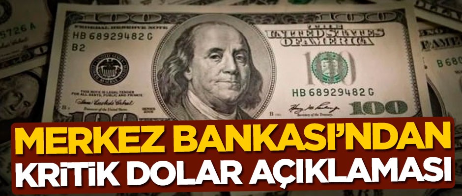 Merkez Bankası'ndan kritik dolar açıklaması