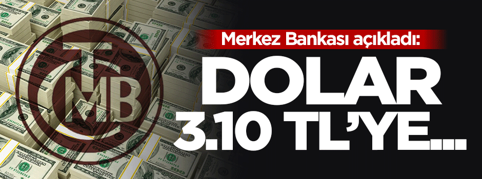 Merkez Bankası'nın dolar beklentisi: 3.10 TL