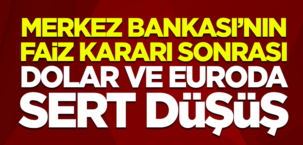 Merkez Bankası'nın faiz kararı sonrası dolar ve euroda sert düşüş