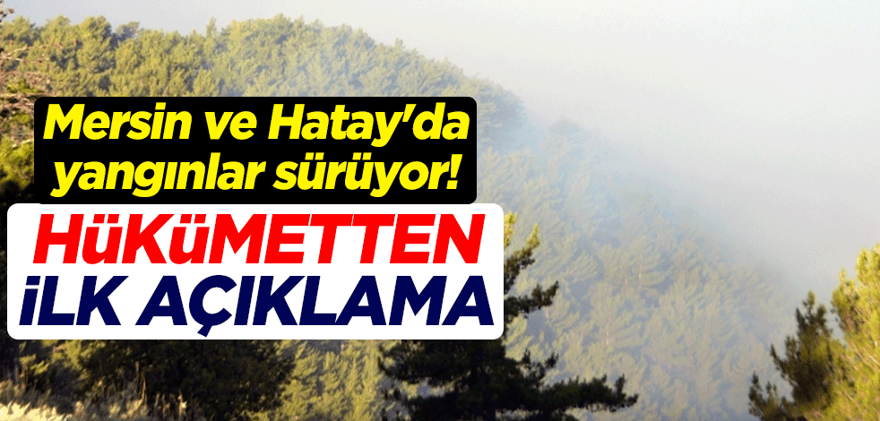 Mersin ve Hatay'da yangınlar sürüyor! Hükümetten ilk açıklama