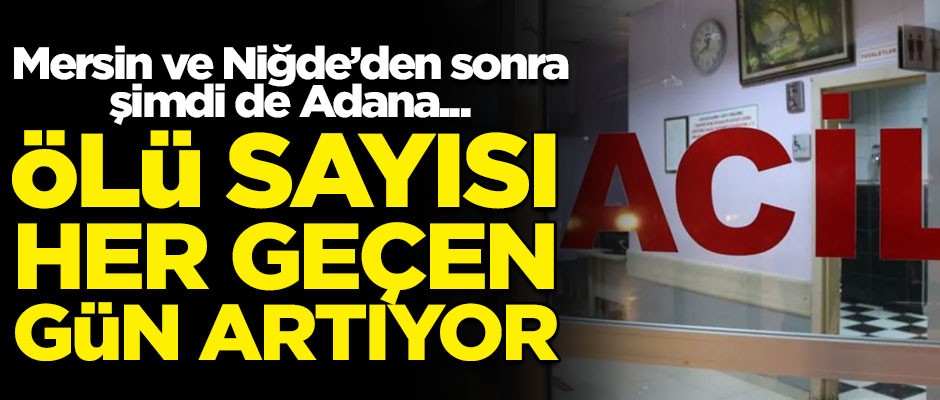 Mersin ve Niğde'den sonra şimdi de Adana! Ölü sayısı her geçen gün artıyor