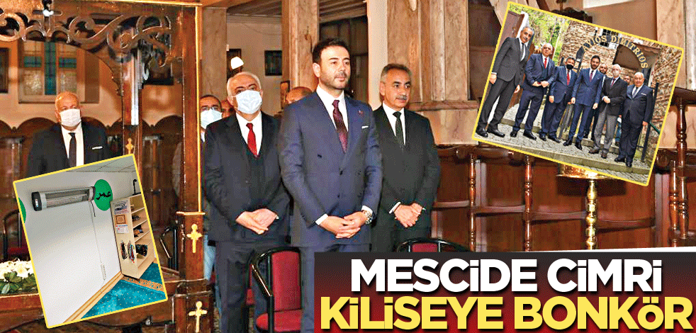 Mescide cimri kiliseye bonkör