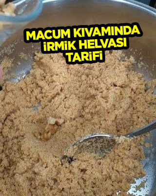 Meşhur helvacılarda yediğimiz helvanın aynısı (Macum kıvamında irmik helvası) yapıyoruz
