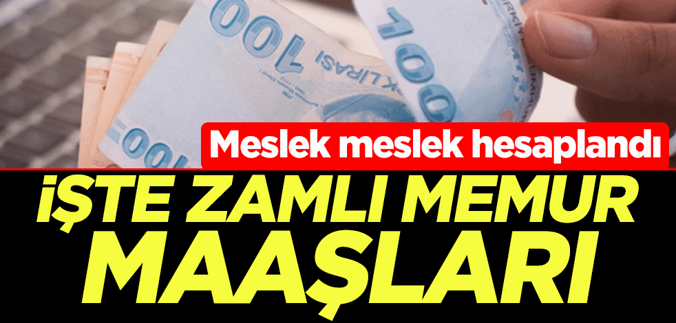 Meslek meslek hesaplandı! İşte zamlı memur maaşları