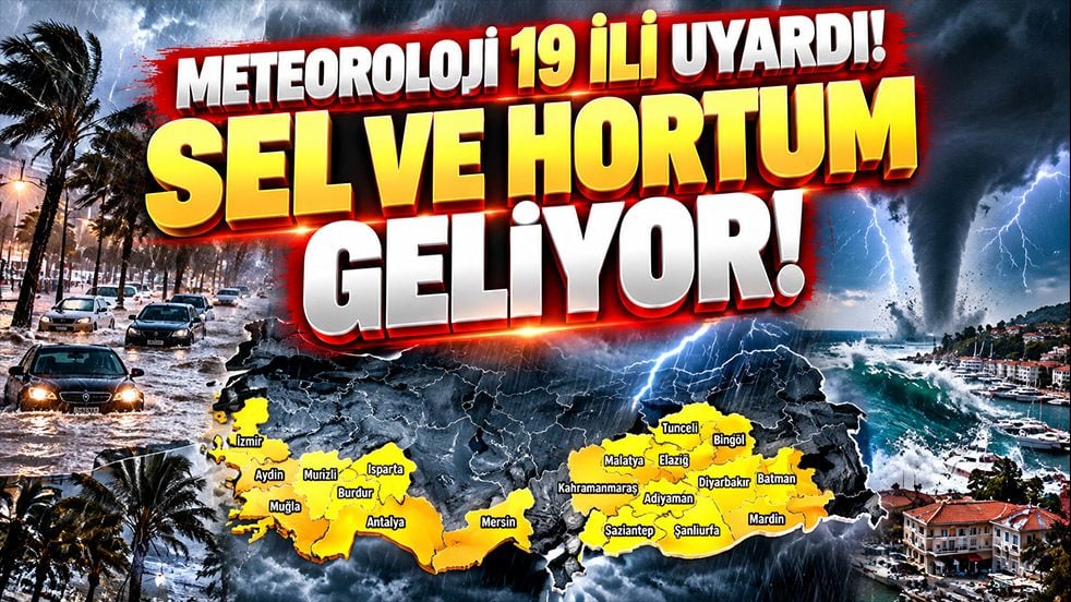 Meteoroloji 19 il için alarm verdi! Sel ve hortum tehlikesine dikkat