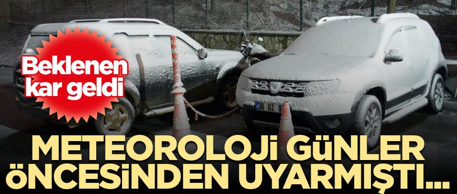 Meteoroloji günler öncesinden uyarmıştı.... Beklenen kar geldi