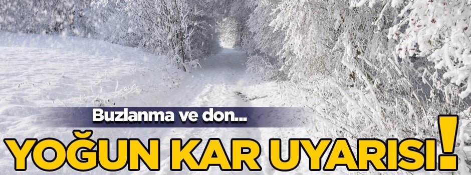 Meteorolojiden 7 ile yoğun kar uyarısı