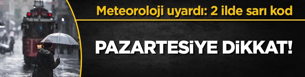 Meteorolojiden sarı kodlu uyarı: Sağanak yağışın ardından kar geliyor