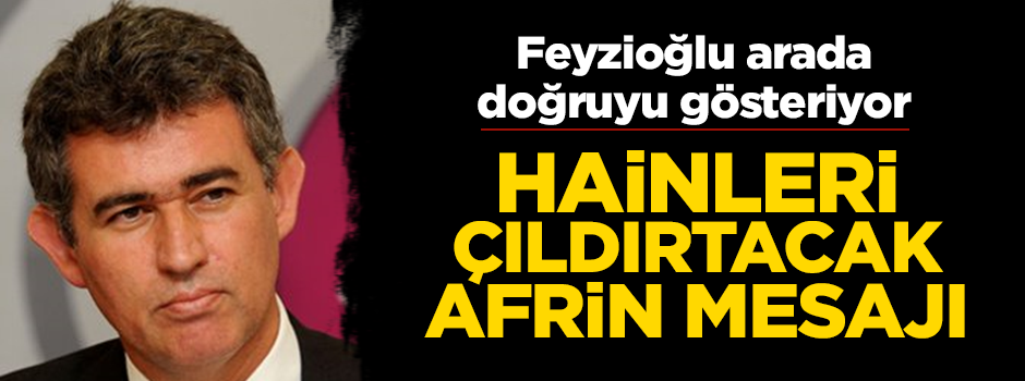 Metin Feyzioğlu'ndan Afrin mesajı