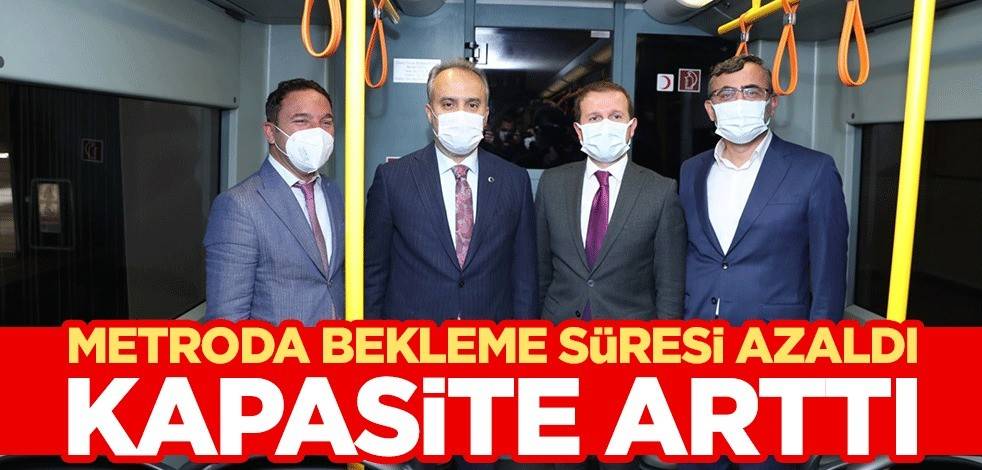Metroda bekleme süresi azaldı, kapasite arttı