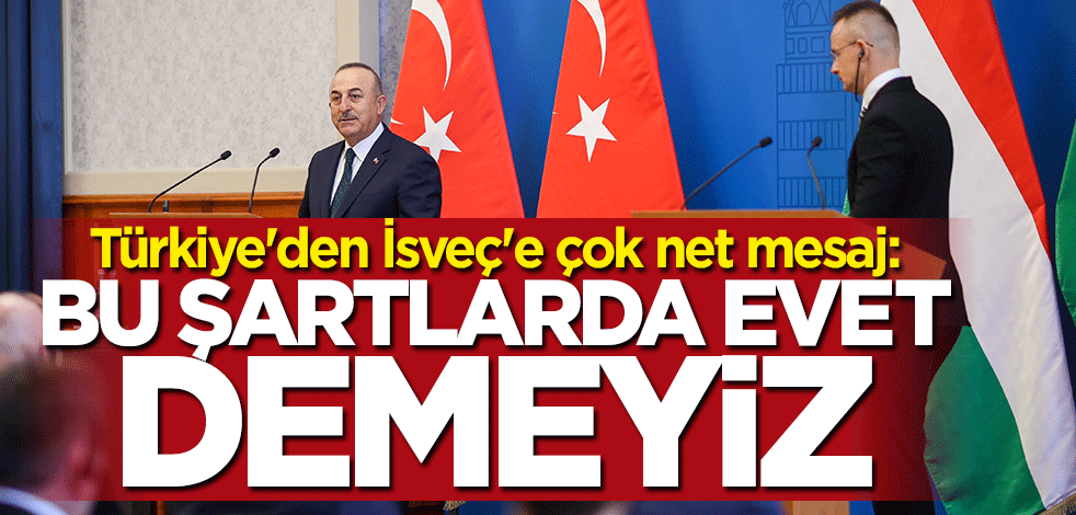 Mevlüt Çavuşoğlu'ndan İsveç açıklaması: Bu şartlarda evet diyemeyiz
