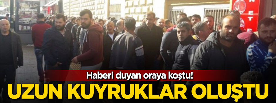 Mevsimlik işçi alımı için uzun kuyruk oluştu