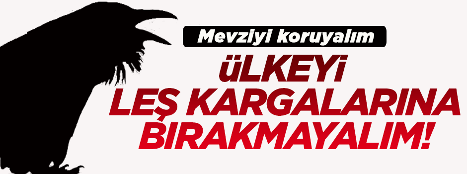 'Mevzi’yi koruyalım, ülkeyi Ieş kargalarına yem etmeyelim!'
